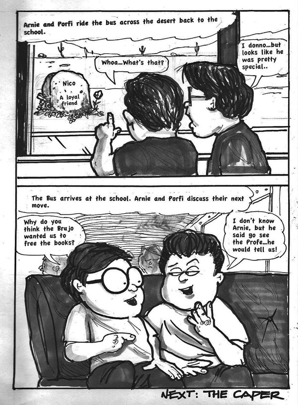 Arnie & Porfi plot a book caper