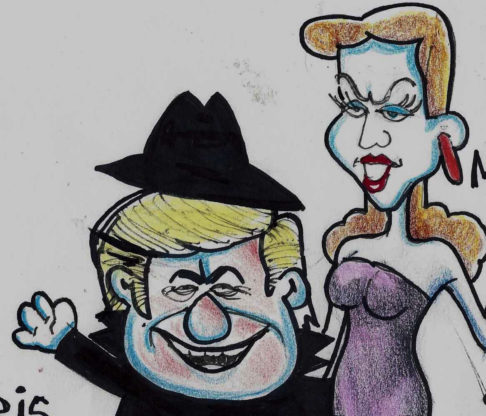 ARNIE AND PORFI with SERGIO HERNÁNDEZ “BORIS AND MELANIA TRUMP”